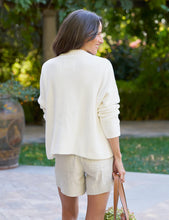 Load image into Gallery viewer, F&E Montecito Crew Neck Cardigan in Ivory