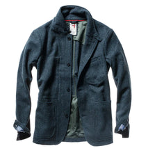 Load image into Gallery viewer, Relwen Trap Blazer Navy Herringbone
