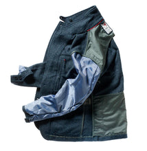 Load image into Gallery viewer, Relwen Trap Blazer Navy Herringbone