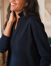 Load image into Gallery viewer, Frank & Eileen Jersey Popover Henley in British Royal Navy