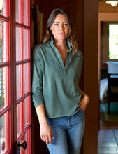 Load image into Gallery viewer, F&E Patrick Jersey Popover Henley in Rosemary