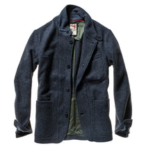Load image into Gallery viewer, Relwen Melton Trap Blazer Navy