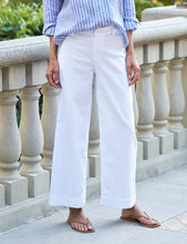 Load image into Gallery viewer, F&E Wexford Wide-Leg Linen Pant in White