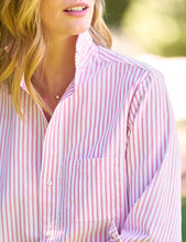 Load image into Gallery viewer, Frank & Eileen Silvio Button-Up in Coral Stripe