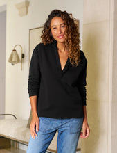 Load image into Gallery viewer, Frank & Eileen Triple Fleece Popover Henley in Black