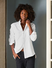 Load image into Gallery viewer, Eileen Triple Fleece Button-Up in White