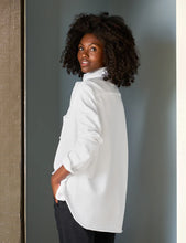 Load image into Gallery viewer, Eileen Triple Fleece Button-Up in White