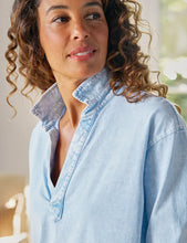 Load image into Gallery viewer, F&E Patrick Popover Henley in Mineral Blue