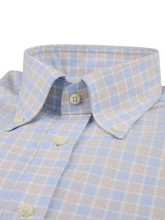 Load image into Gallery viewer, Stenstroms Light Beige Checked Oxford