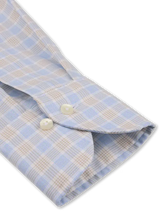Load image into Gallery viewer, Stenstroms Light Beige Checked Oxford