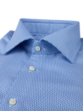 Load image into Gallery viewer, Stenstroms Blue Patterned Twill Shirt