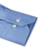 Load image into Gallery viewer, Stenstroms Blue Patterned Twill Shirt