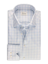 Load image into Gallery viewer, Stenstroms Blue Checked Twill Shirt