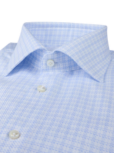 Load image into Gallery viewer, Stenstroms Light Blue Checked Twill Shirt