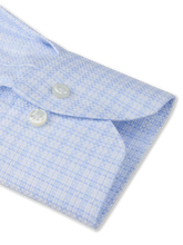 Load image into Gallery viewer, Stenstroms Light Blue Checked Twill Shirt