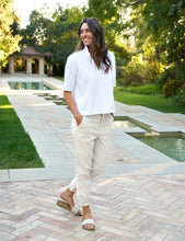 Load image into Gallery viewer, F&E Patty Popover SS Henley in White