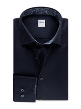 Load image into Gallery viewer, Stenstroms Navy Contrast Twill Shirt