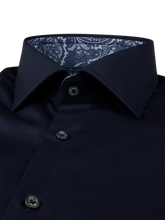 Load image into Gallery viewer, Stenstroms Navy Contrast Twill Shirt