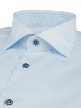 Load image into Gallery viewer, Stenstroms Blue Contrast Twill Shirt