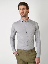 Load image into Gallery viewer, Casual Kent LS in Anthracite Maze Print