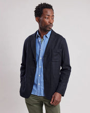 Load image into Gallery viewer, Men's Jonny Striped Woven Jacket in Navy