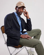 Load image into Gallery viewer, Men's Jonny Striped Woven Jacket in Navy