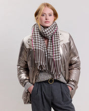 Load image into Gallery viewer, Hartford Women's Dark Brown Gingham Scarf