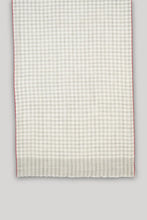 Load image into Gallery viewer, Hartford Women's Light Grey Gingham Plaid Scarf