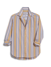 Load image into Gallery viewer, F&E Eileen Relaxed Button-Up in Gold with Red and Blue Stripe
