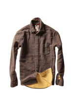 Load image into Gallery viewer, Relwen Herringbone Chamois-Lined Flannel Rustic Brown