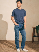 Load image into Gallery viewer, Faherty Men's Sunwashed Pocket Tee in Dune Navy
