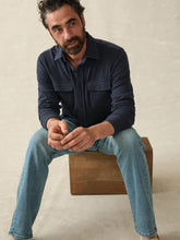 Load image into Gallery viewer, Faherty Men's Legend Sweater Shirt in Brighton Navy Twill