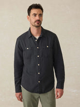 Load image into Gallery viewer, Faherty Tried & True Chambray Workshirt in Durango Black