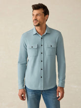 Load image into Gallery viewer, Faherty Men's Legend Sweater Shirt in Ocean Glass Twill