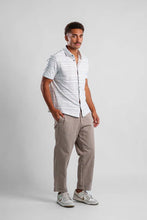 Load image into Gallery viewer, Stone Rose Twilight Terry Shirt in Horizon Pinstripe