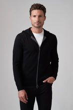 Load image into Gallery viewer, Raffi Full-Zip Hoodie in Black