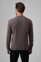 Load image into Gallery viewer, Raffi Cashmere tipped V-Neck in Acorn