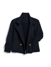 Load image into Gallery viewer, F&E Cropped Sweatshirt Peacoat in British Royal Navy