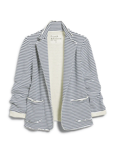 Load image into Gallery viewer, F&E Dublin Knit Blazer in White and British Royal Navy