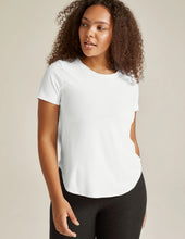 Load image into Gallery viewer, Beyond Yoga Featherweight On The Down Low Tee in Cloud White
