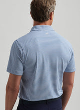 Load image into Gallery viewer, Peter Millar Tempo Performance Mesh Polo in White/Ocean Blue