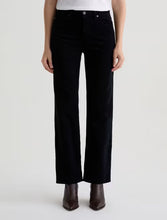 Load image into Gallery viewer, AG Brinley Corduroy Mid-Rise Straight in Super Black