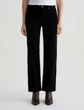 Load image into Gallery viewer, AG Brinley Corduroy Mid-Rise Straight in Super Black