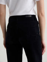Load image into Gallery viewer, AG Brinley Corduroy Mid-Rise Straight in Super Black