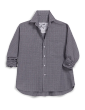 Load image into Gallery viewer, F&E Oona Continuous Sleeve Button-Up in Black and White Plaid