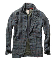 Load image into Gallery viewer, Relwen Tropical Trap Blazer in Smoke Multi Plaid