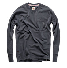 Load image into Gallery viewer, Relwen Pique L/S Pocket Crew in Slate Navy Heather