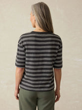 Load image into Gallery viewer, Faherty Sunwashed Tee in Phantom Highland Stripe