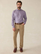 Load image into Gallery viewer, Faherty Men's Movement Shirt in Berry Skies Check