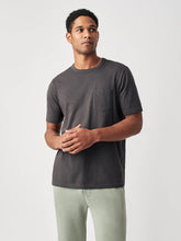 Load image into Gallery viewer, Faherty Men's Sunwashed Pocket Tee in Washed Black